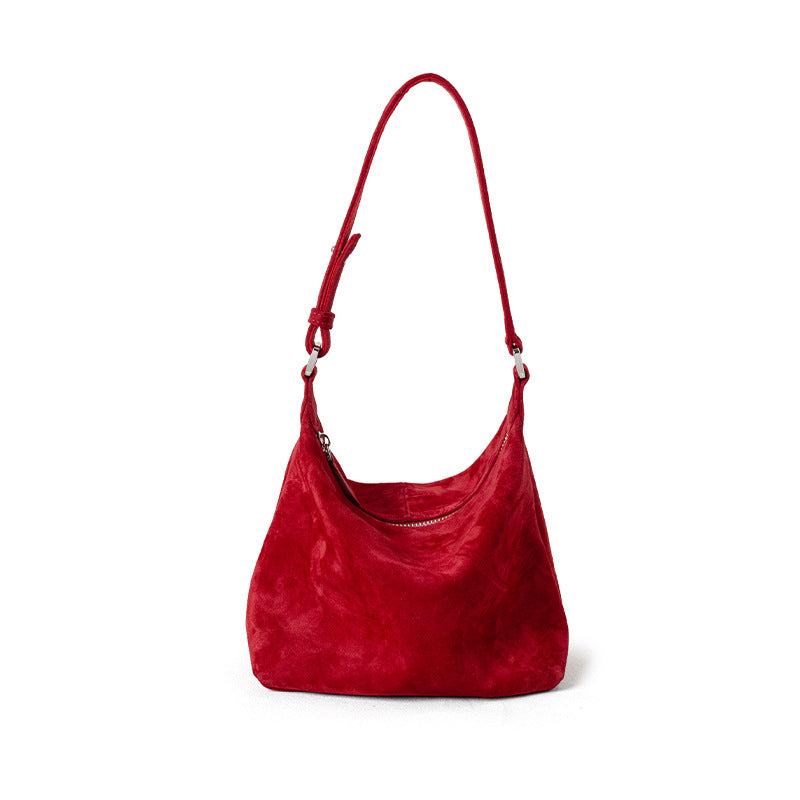 Scarlet Suede Hobo